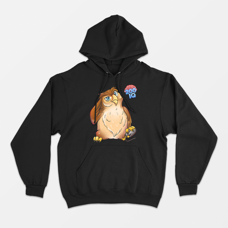 Bluza z kapturem "200 IQ SOWA" Pixie *ANIMALS*