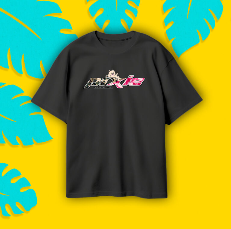 T-shirt "Pomeranian Energy" Oversize - Czarny